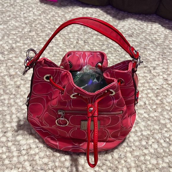 Coach Pink Signature Shoulder Bag - Picture 11 of 16
